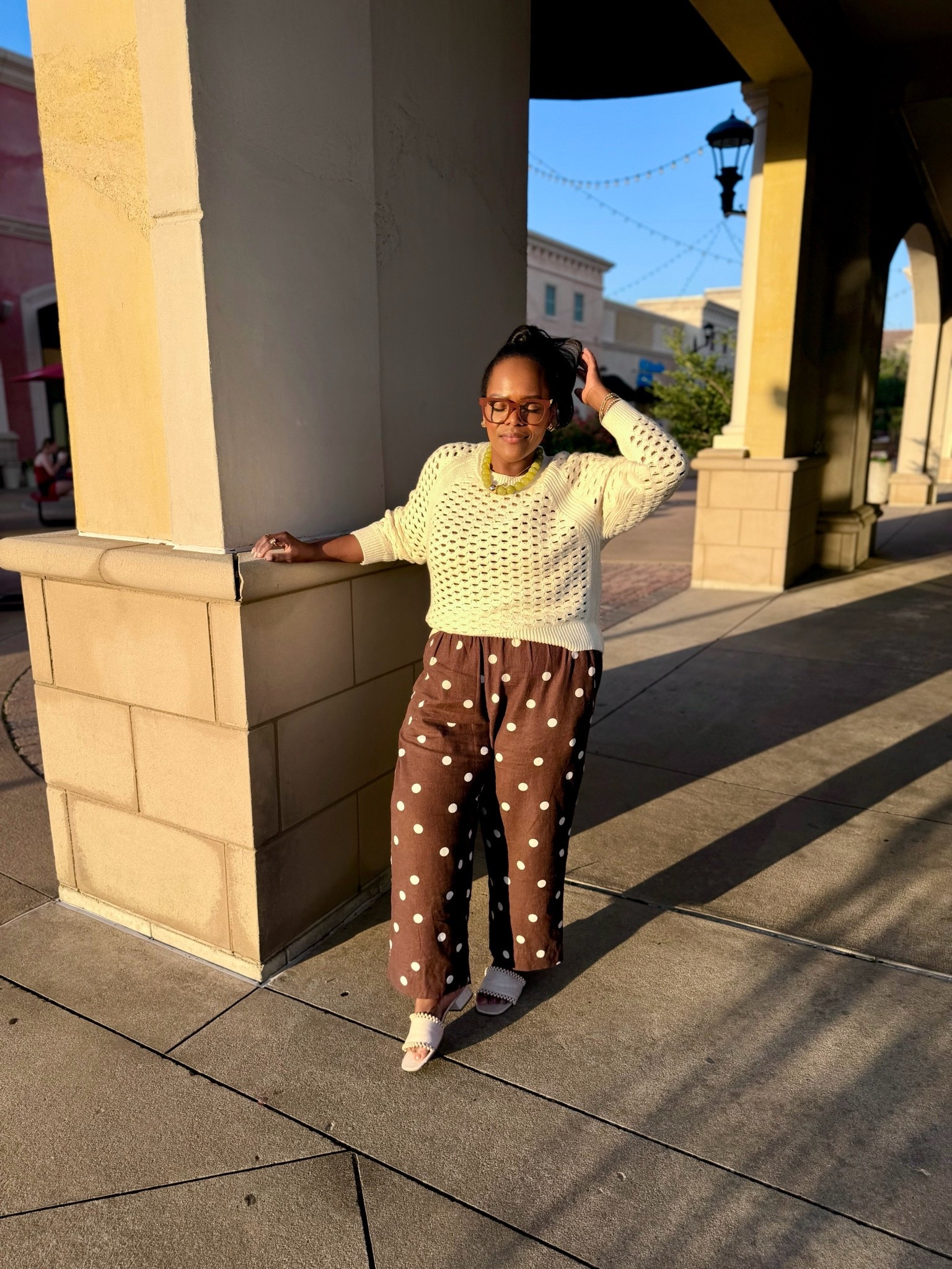 Golden hour 🌞 love these linen blend polka dot pants from Old Navy! Wearing the large.

#LTKootd #LTKgrwm #LTKdayinmylife