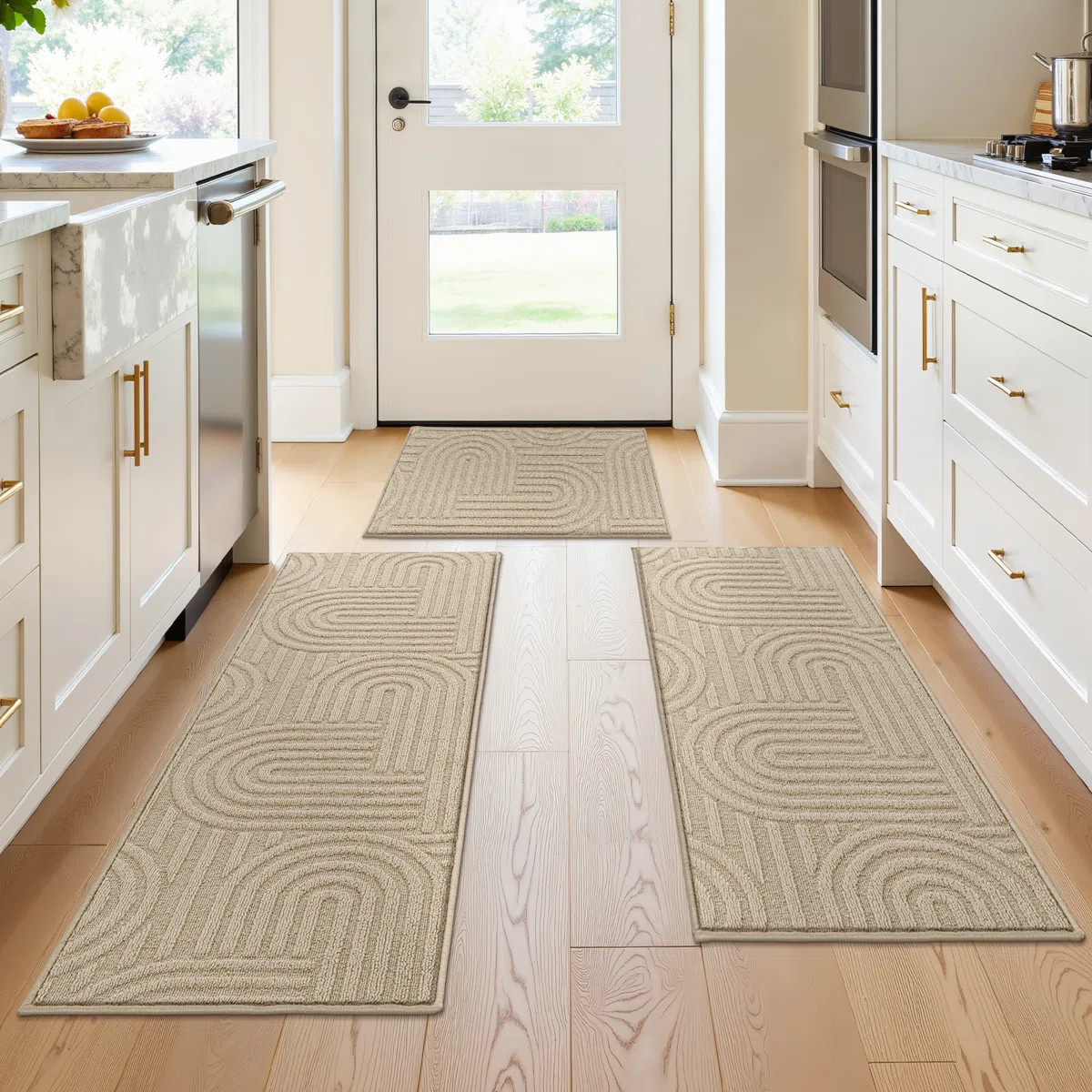 Wear-Resistant Kitchen Mat Runner Rug(Set of 3) | Wayfair North America