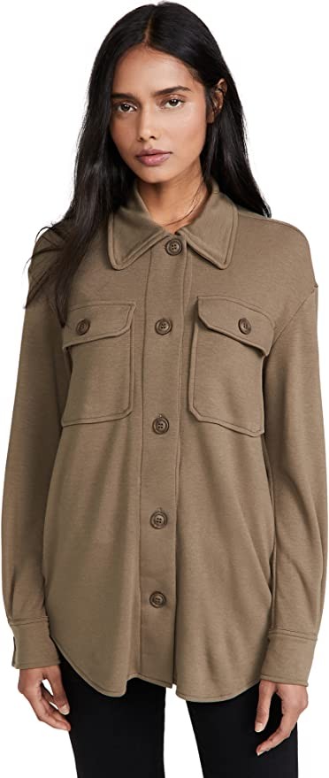 BB DAKOTA Women's Solid French Terry Shacket | Amazon (US)