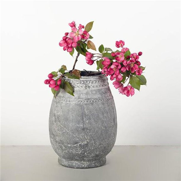Antique Look Gray Cement Vase | Walmart (US)