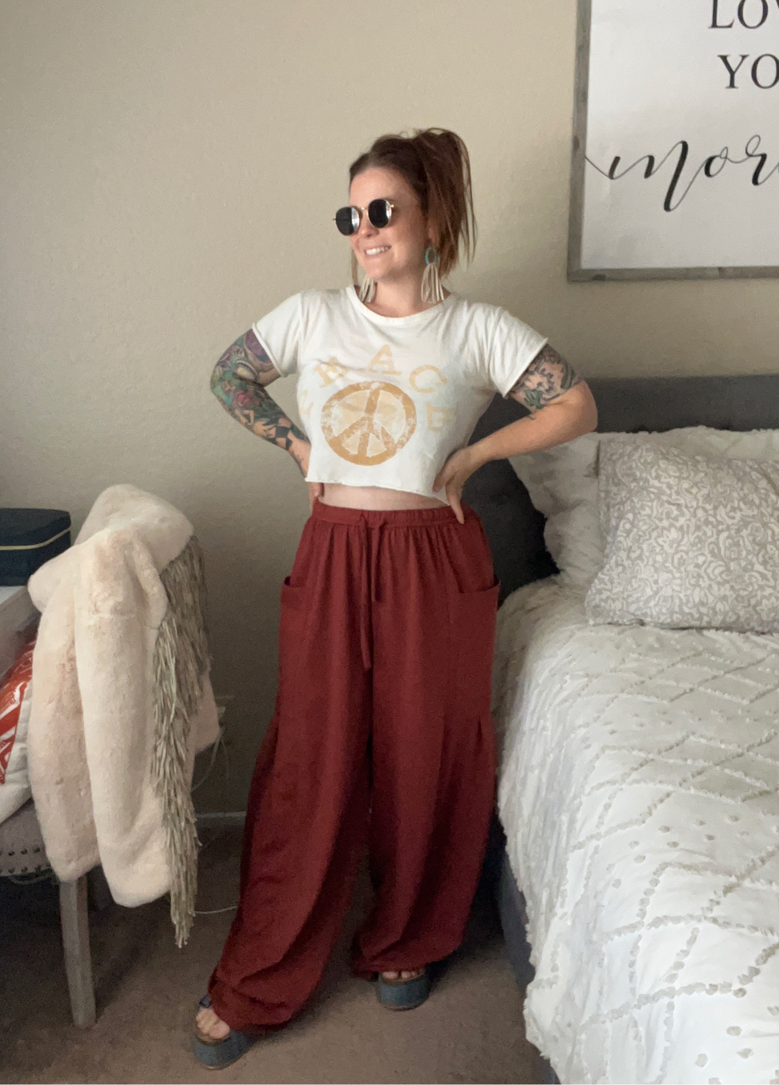 These pants are so comfortable and stretchy!!! They have pockets and a functional drawstring. Plus they are super flowy!!! 

#LTKSeasonal #LTKFindsUnder50 #LTKStyleTip