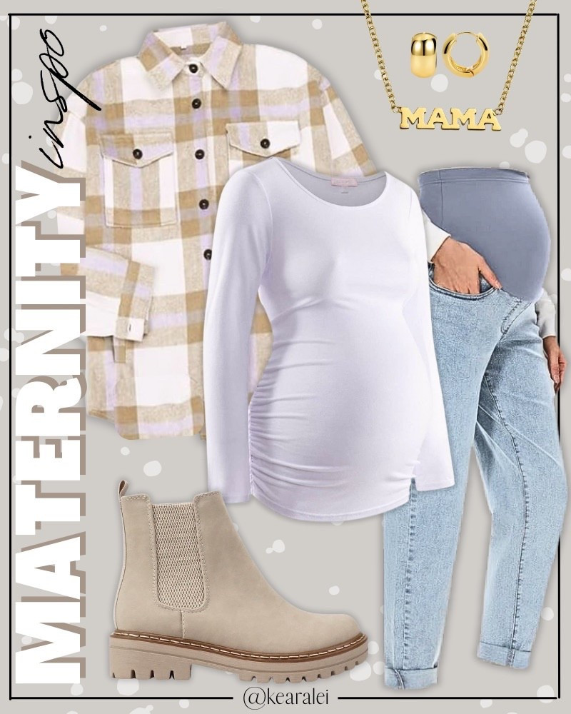 Winter maternity outfit fall pregnancy outfit winter outfits idea tan beige off white ivory plaid shacket shirt jacket with white maternity shirt long sleeve top and maternity jeans jeggings leggings over the bump tan suede leather Chelsea boots lugg sole boots gold mama necklace || baby bump style fashion cute outfits inspo spring summer mama outfits #maternity #style #fashion #outfit #outfits #babybump #kimono #cardigan #ltksale #babymoon #affordable #amazon . Midi Dress, Wedding Guest Dresses, Bachelorette Party, Resort Wear, Maxi Dress, Swimsuit, Bikini, Travel, Back to School, Booties, skinny Jeans, Candles, Earth Tones, Wraps, Puffer Jackets, welcome mat,Travel Luggage, wedding guest, Work blazers, Heels, cowboy boots, Concert Outfits, Teacher Outfits, Nursery Ideas, Bathroom Decor, Bedroom Furniture, Living Room Furniture, Work Wear, Business Casual, White Dresses, Cocktail Dresses, Maternity Dresses, Wedding Guest Dresses, Maternity, Wedding, Wall Art, Maxi Dresses, Sweaters, Fleece Pullovers, button-downs, Oversized Sweatshirts, Jeans, High Waisted Leggings, dress, amazon dress, joggers, home office, dining room, amazon home, bridesmaid dresses, Cocktail Dresses, Summer Fashion, wedding guest dress, Pantry Organizers, kitchen storage organizers, leather jacket, throw pillows, table decor, Fitness Wear, Activewear, Amazon Deals, shacket, nightstands, Plaid Shirt Jackets, Walmart Finds, curtains, slippers, apple watch bands, coffee bar, lounge set, golden goose, playroom, Hospital bag, swimsuit, pantry organization, Accent chair, Farmhouse decor, sneakers, laundry room, baby shower dress, shelf decor, bikini, white sneakers, sneakers, Target style, Date Night Outfits, White dress, Vacation outfits, Summer dress,Amazon finds, Home decor, Walmart, Amazon Fashion, Baby


#LTKBump #LTKootd #LTKBaby