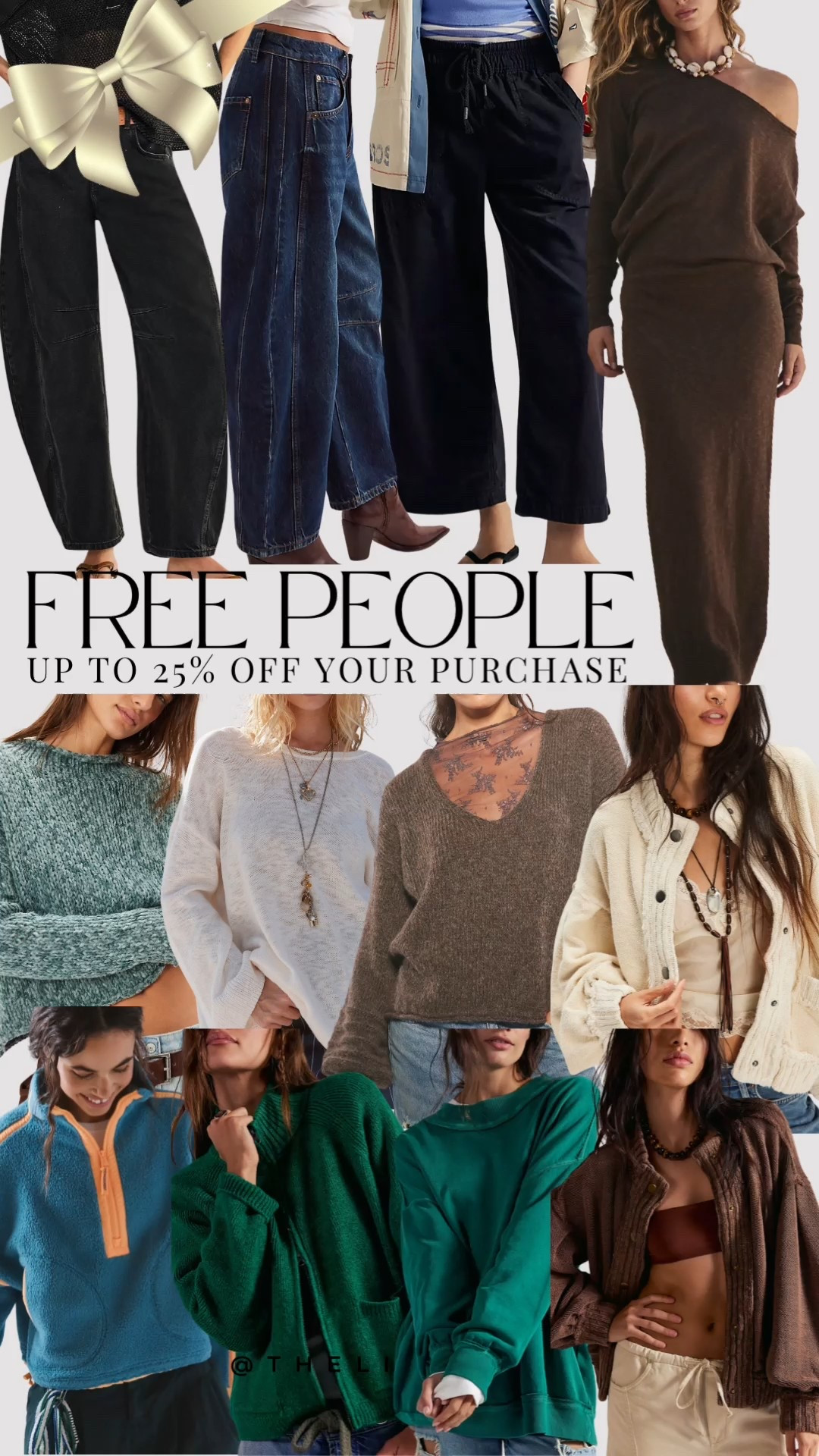 Free People SALE! 
25% off purchases $500+
20% off purchases $250-$499 

Gifts for her. Sweater. New arrivals. Gift guide  

#LTKStyleTip #LTKSaleAlert #LTKGiftGuide