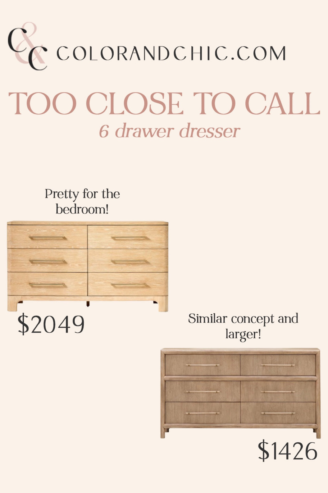 Two very similar 6 drawer dressers that would be perfect for the bedroomm

#LTKStyleTip #LTKHome