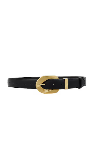 Adana Leather Belt in Black & Gold | Revolve Clothing (Global)