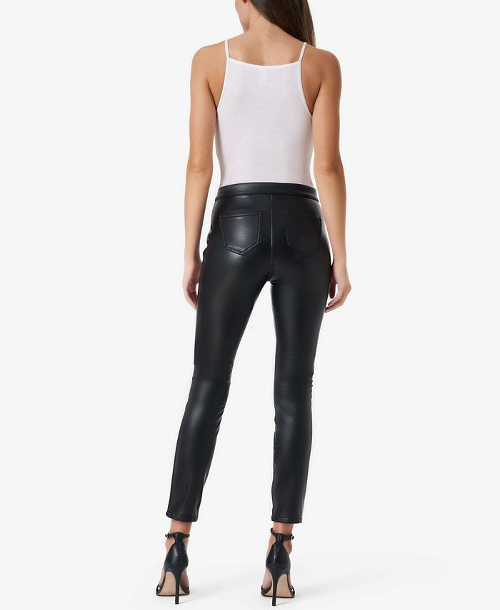 ASHLEY MASON Juniors' Rachel Faux Leather Slim Straight Pants & Reviews - Leggings & Pants - Juni... | Macys (US)