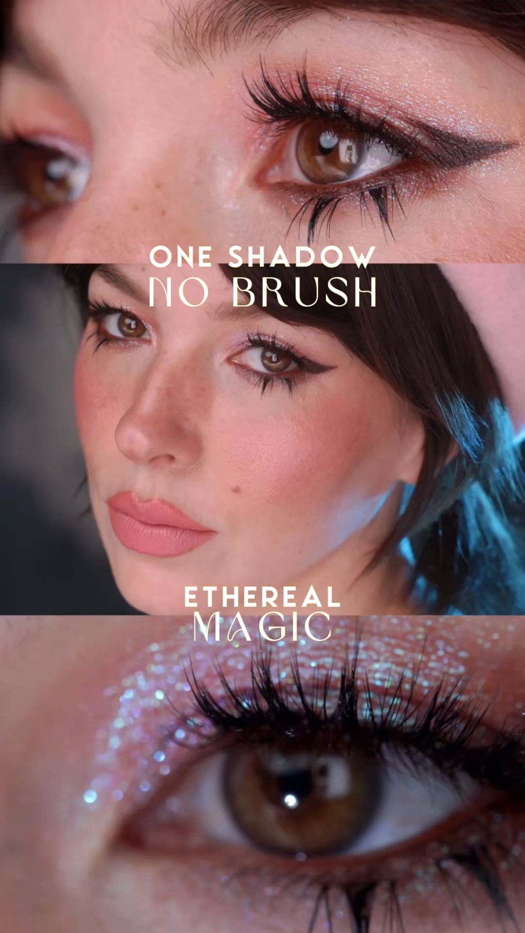 This duochrome shadow from Half Magic Makeup applies like a dream using just your fingers. This is the shadow on its own without a base — but imagine it as a topper over a dark base! I might have to try that next. This shade is called “blushing lizard”. It comes in ten different colors and I can’t wait to try more! #ltkbeauty 