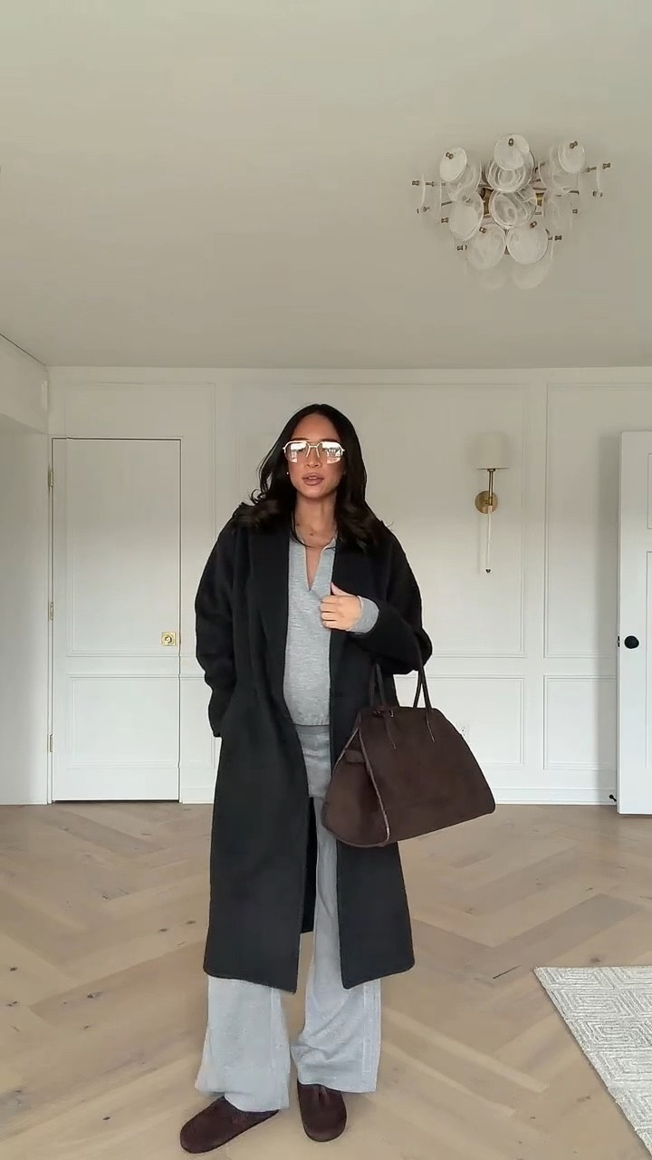 realistic ootd from wfh to errands 😊 wearing size L polo sweatshirt, size M wide leg pants and size M topcoat 

Winter outfit 
Winter style
Winter fashion
Work from home outfit 
Errands outfit 
Travel outfit 

#LTKootd #LTKSeasonal #LTKTravel