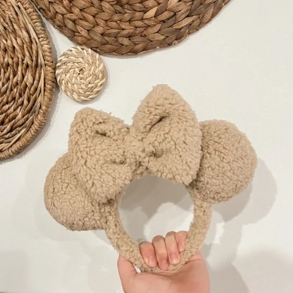 Caramel Latte Sherpa Mouse Ears | Minnie Ears | Mickey Ears | Disney Cof… | Poshmark