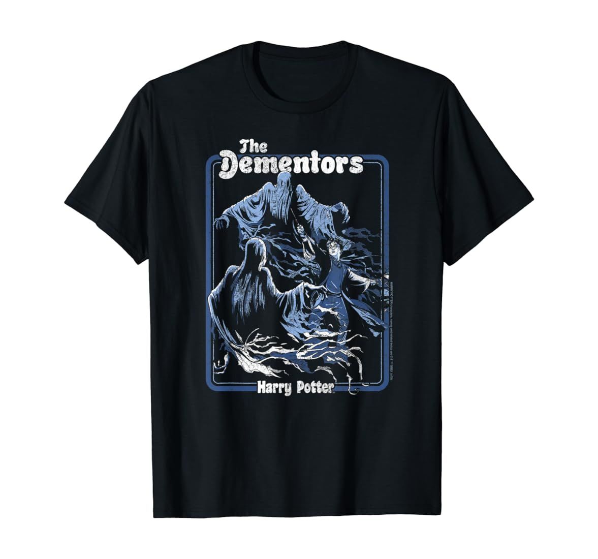 Dementors Kiss Vintage T-Shirt - Black, Classic Fit, Crew Neck, Short Sleeve | Amazon (US)