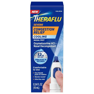 Theraflu Severe Congestion Relief Cooling Nasal Mist - Oxymetazoline Hydrochloride - 0.34 fl oz | Target