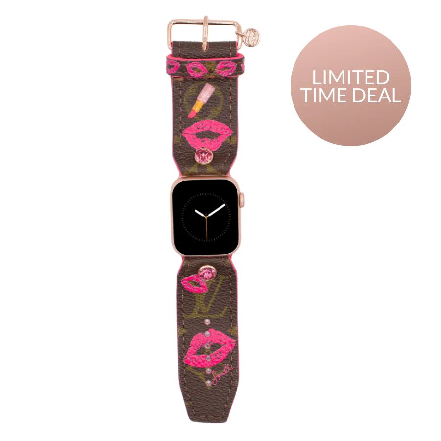 LIMITED TIME DEAL! Blessing Band - Sweet LVOE on Upcycled LV Monogram Watchband | Spark*l