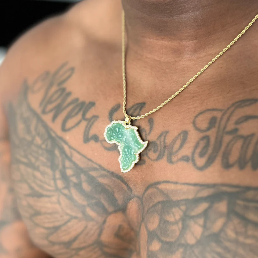 Ulo Jade | Large Africa Pendant Necklace | Maryland Adure