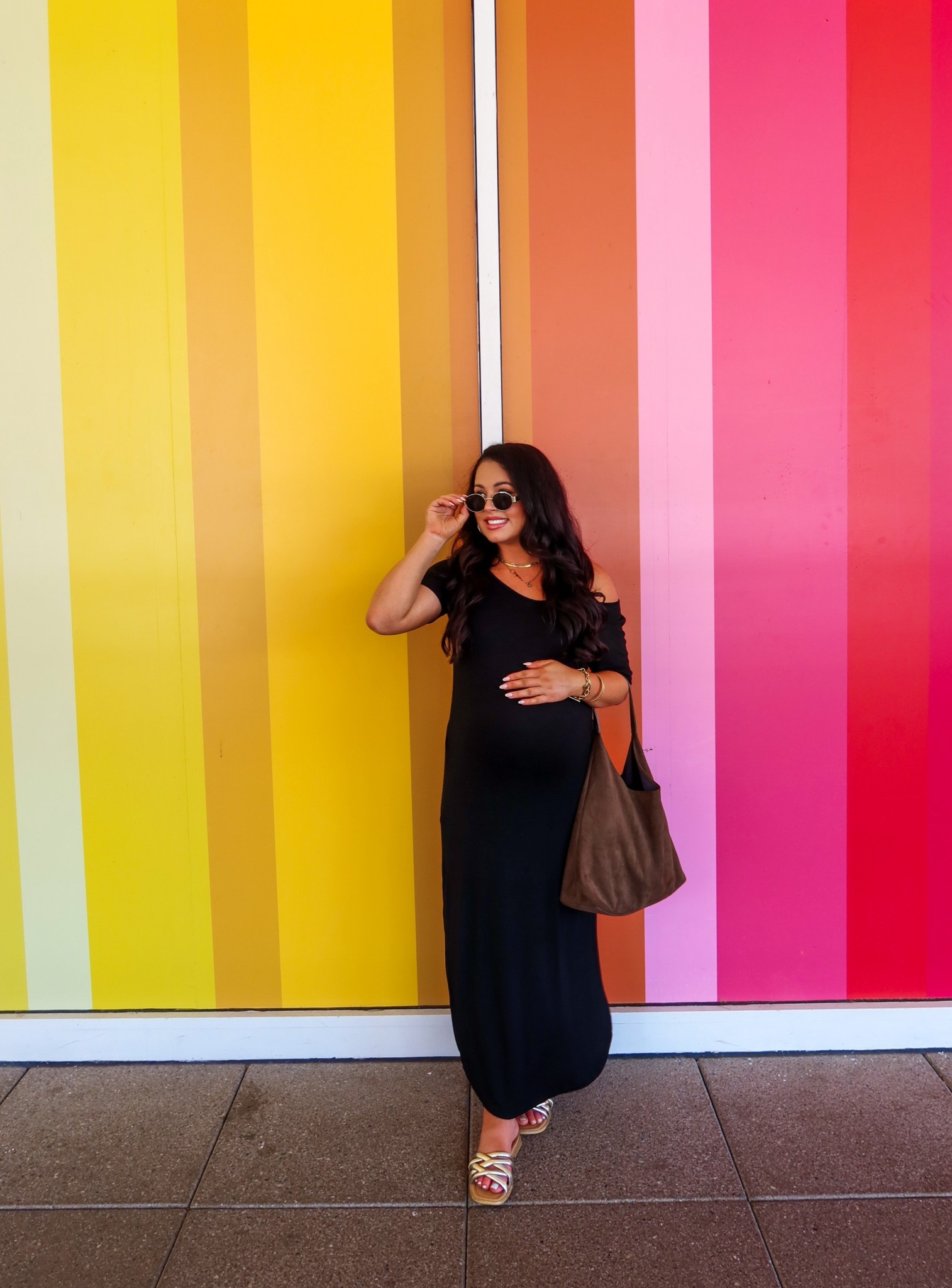 Under $20 Amazon black cotton maxi dress (small, 10+ colors), under $15 Amazon oval gold sunglasses, under $35 Amazon suede olive green bag and under $30 gold sandals #founditonamazon

#LTKSaleAlert #LTKSeasonal #LTKBump