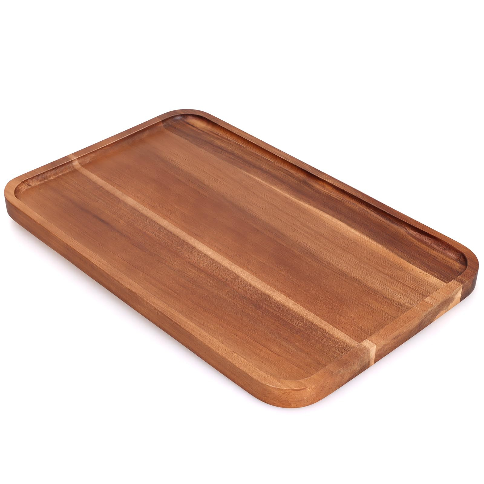 16" x 10" Rectangle Serving Trays Wooden Charcuterie Boards Rectangular Large Serving Platters fo... | Amazon (US)