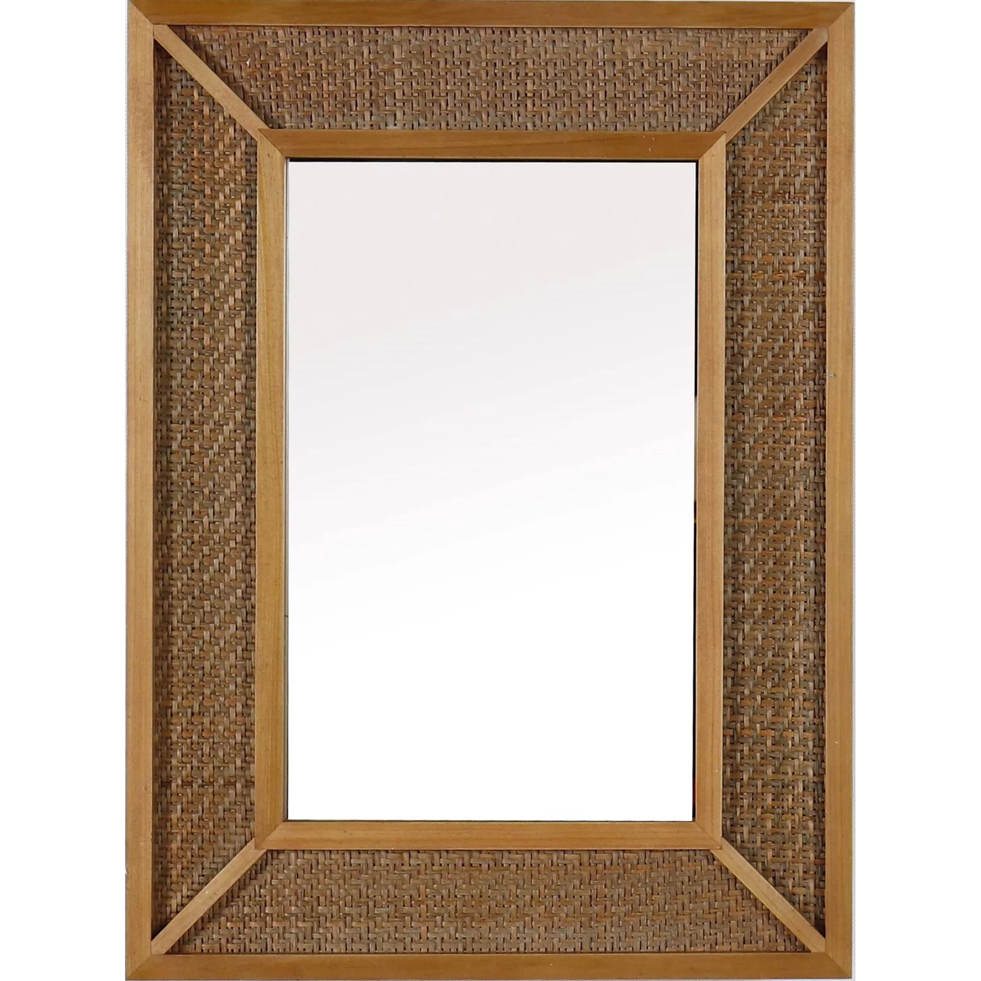 Crystal Art Gallery Rectangle Wall Mirror Brown Wooden Framed Home Decor Size 18" x 24" Set of 1 ... | Walmart (US)