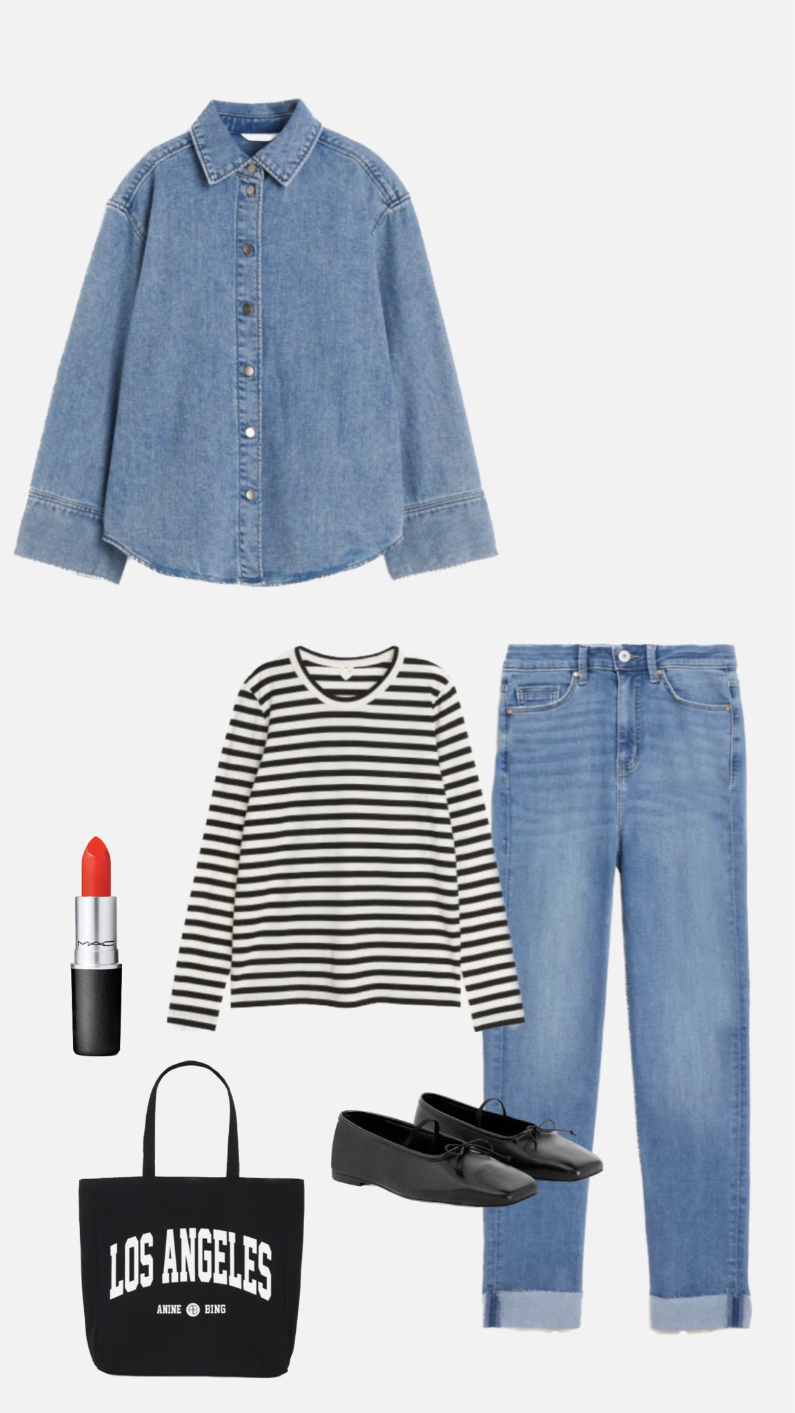 Denim Shirt Layering 
Add a trench coat when it gets cold

#LTKeurope #LTKstyletip #LTKSeasonal