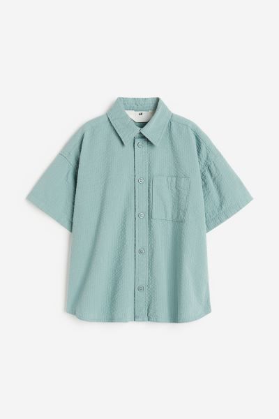 Linen-blend Poplin Shirt | H&M (US)