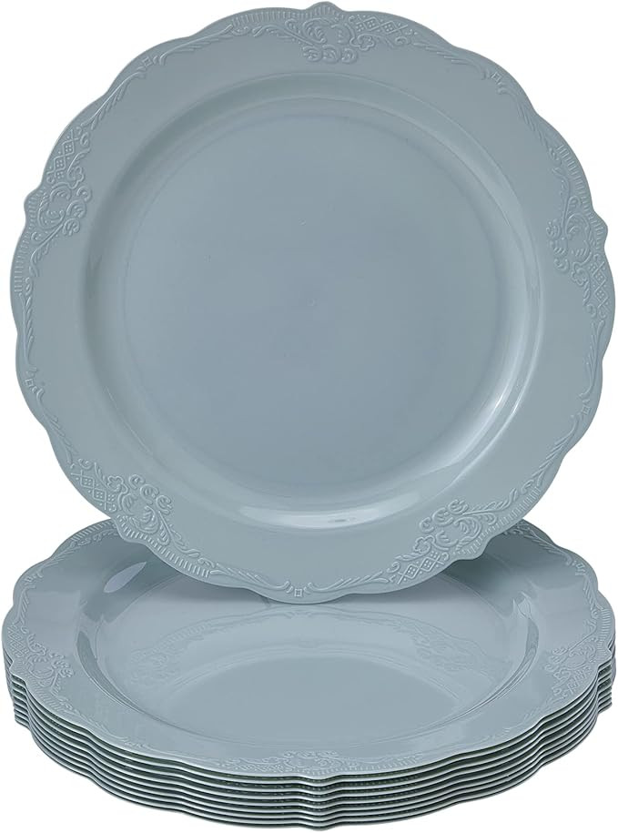 Vintage Design Disposable Dessert Plates For Party (10 Pc) Heavy Duty Disposable Dinner Set 7.5... | Amazon (US)