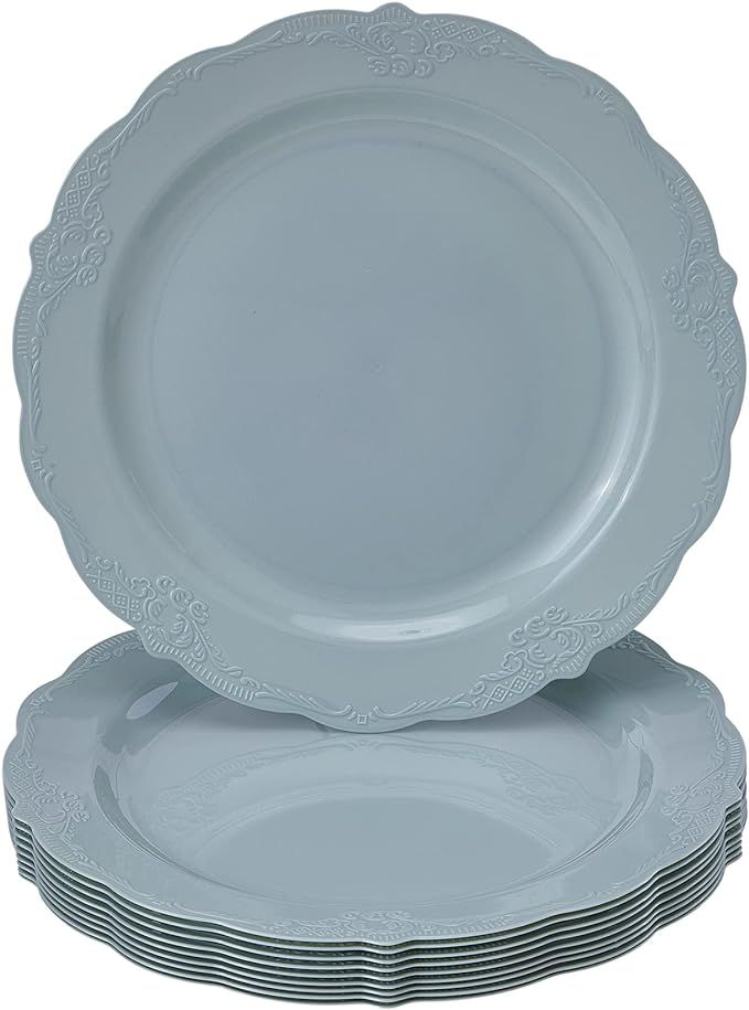 Vintage Design Disposable Dessert Plates For Party (10 Pc) Heavy Duty Disposable Dinner Set 7.5... | Amazon (US)