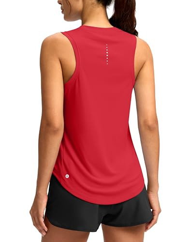 SANTINY Women's Sleeveless Workout Tops Lightweight Tennis Yoga Athletic Running Shirts Racerback... | Amazon (US)