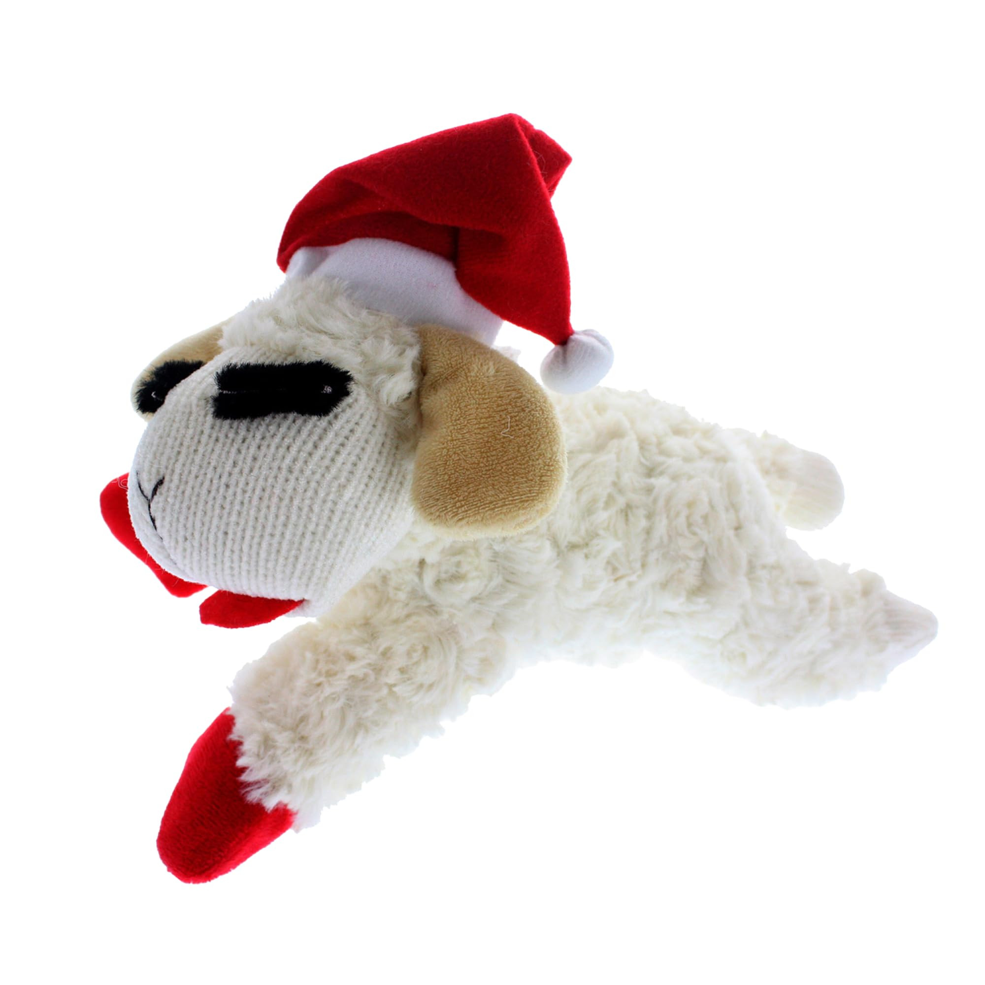 Multipet Holiday Lambchop with Santa Hat Plush Dog Toy, 10.5" | Amazon (US)