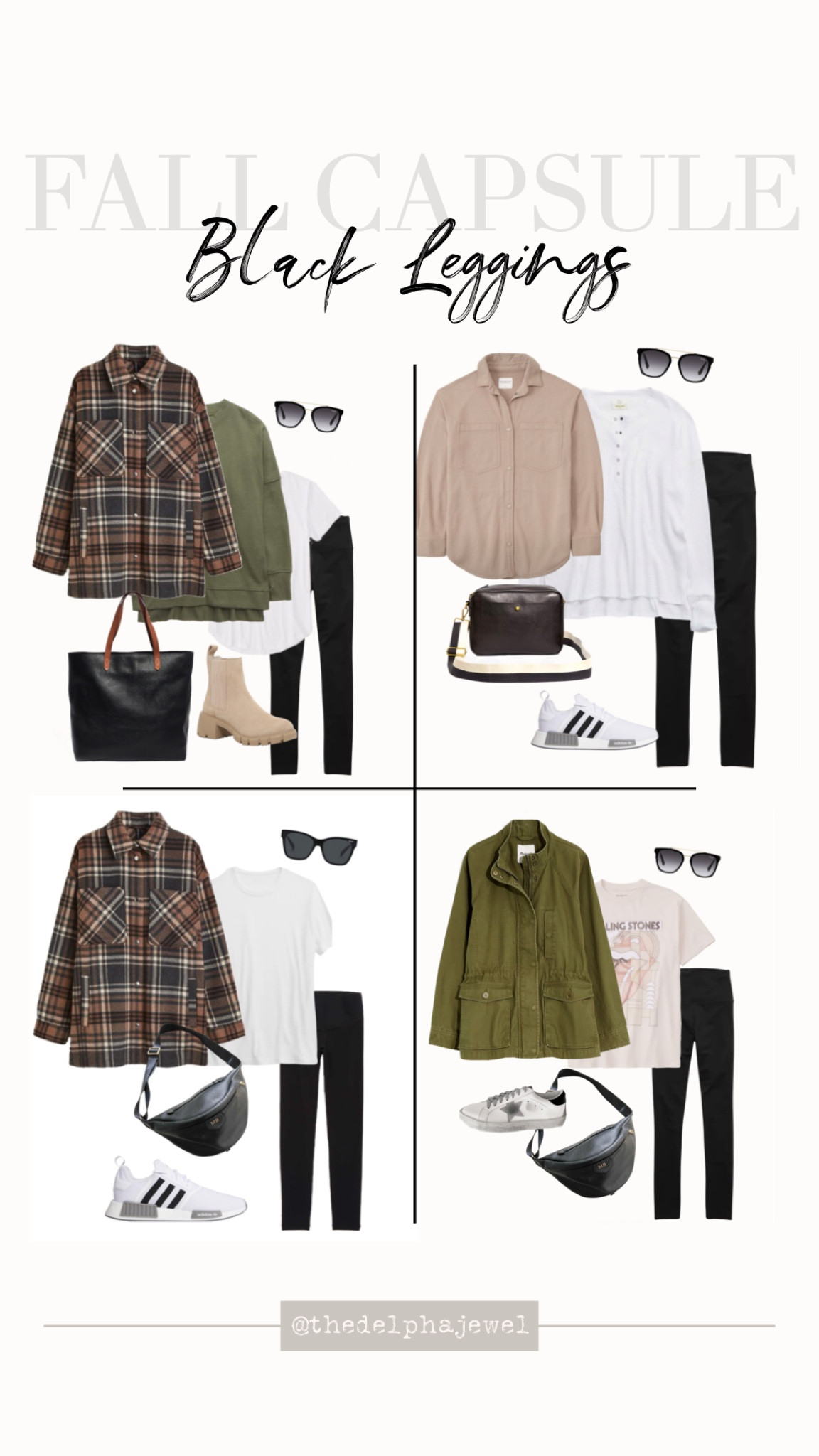 Fall capsule: basic closet staples for fall

Four outfit ideas for black leggings

Real mom style, casual fall style, outfit ideas for fall, legging style, over 40 style, capsule wardrobe, old navy style, madewell style, h&m style, aerie style, bumbag, Chelsea boots, golden goose look for less, oversized sweatshirt, shacket, shirt jacket, plaid jacket, utility jacket 

#LTKstyletip #LTKSeasonal #LTKunder100