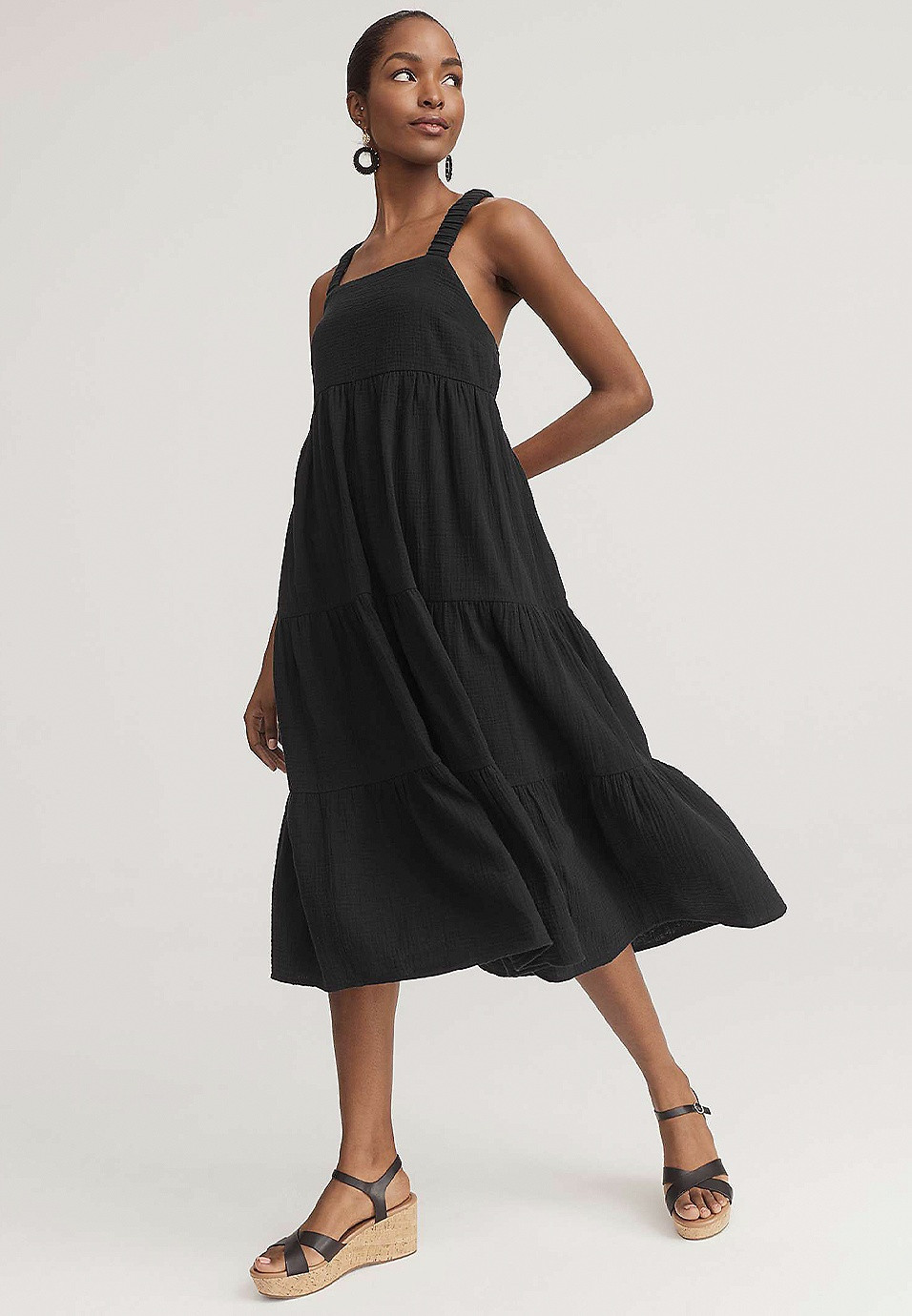 Double Cloth Midi Dress | Maurices