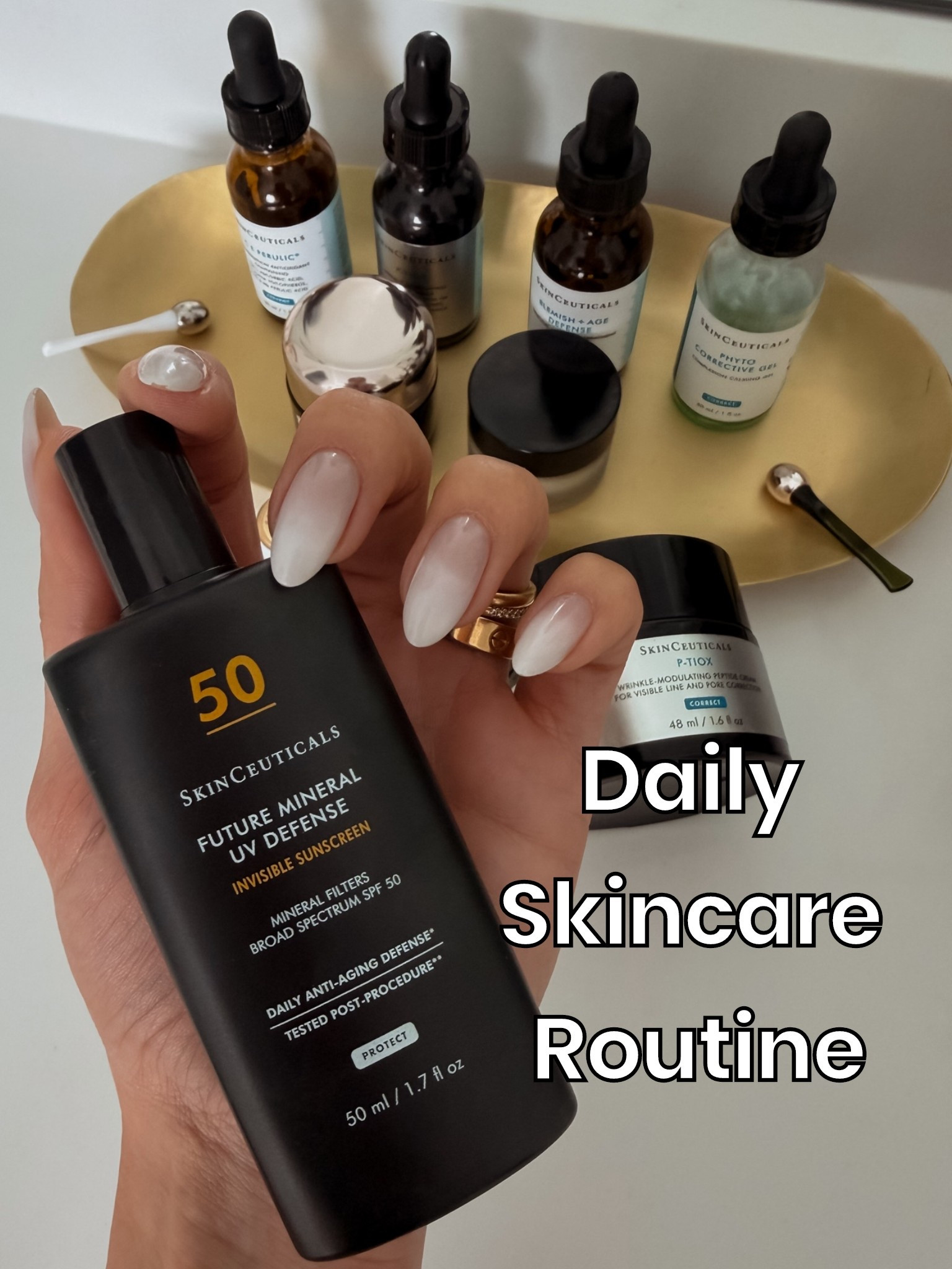 To keep my skin smooth & youthful, here’s what I use everyday and why! (my husband does all these steps too!) ✨⤵️ 

AM
1️⃣ Vitamin C serum (CE Ferulic) to prevent 
2️⃣ Peptide Serum (PTIOX) to correct 
3️⃣ The Eye Concentrate to correct + prevent dark circles 
4️⃣ Peptide Anti-Wrinkle Cream (PTIOX) 
5️⃣ Sunscreen with 15% Zinc Oxide 

PM
1️⃣ Overnight Retinol Cream (AlphaRet)
2️⃣ Peptide Serum (PTIOX) to correct 
3️⃣ The Eye Concentrate to correct + prevent dark circles 
4️⃣ Amino Acid Night Mask to repair skin barrier 

↪️ The steps above are what BOTH my husband and I do EVERY day. Consistency is key for results. For context, his skin type is dry and mine is oily. These steps are great for all skin types 🫶🏼

Optional add-ons ⤵️
⭐️ To combat acne: Blemish + Age Defense Serum (I use this after the vitamin c serum and before the peptide serum — it’s my savior for treating and preventing acne!!) 

⭐️ To recover sensitive skin: Phyto-Corrective Gel (I use this as needed either after all the serums mentioned above or on its own — I especially love this in the summer on days when I spent excessive time in the sun, it recovers my skin almost immediately!!) 

Other notes ⤵️
⭐️ This sunscreen is a new one on the market and I’m truly truly obsessed with it. I’ve spent THOUSANDS of dollars over the years trying everything that has sufficient amounts of zinc oxide and this is the only one that not only has that 15% that I look for but also doesn’t dry out my skin AT ALL — in fact, it makes my skin GLOWY 😍 truly a remarkable product. It was about time we got a proper sunscreen esp for summer days ✨ 

⭐️ This retinol we use is truly unmatched! I personally don’t use tretinoin as I don’t like how it thins out the skin barrier. This retinol is absolutely remarkable as it evens out my skin tone, prevents sebaceous glands from enlarging, and corrects fine lines!! 👏🏼

These steps are what I do every single day after cleansing my face. I also exfoliate and have a specific cleansing process. Lmk if you want those details too ❤️ Linked everything below, enjoy! x✨

#LTKBeauty #LTKselfcare