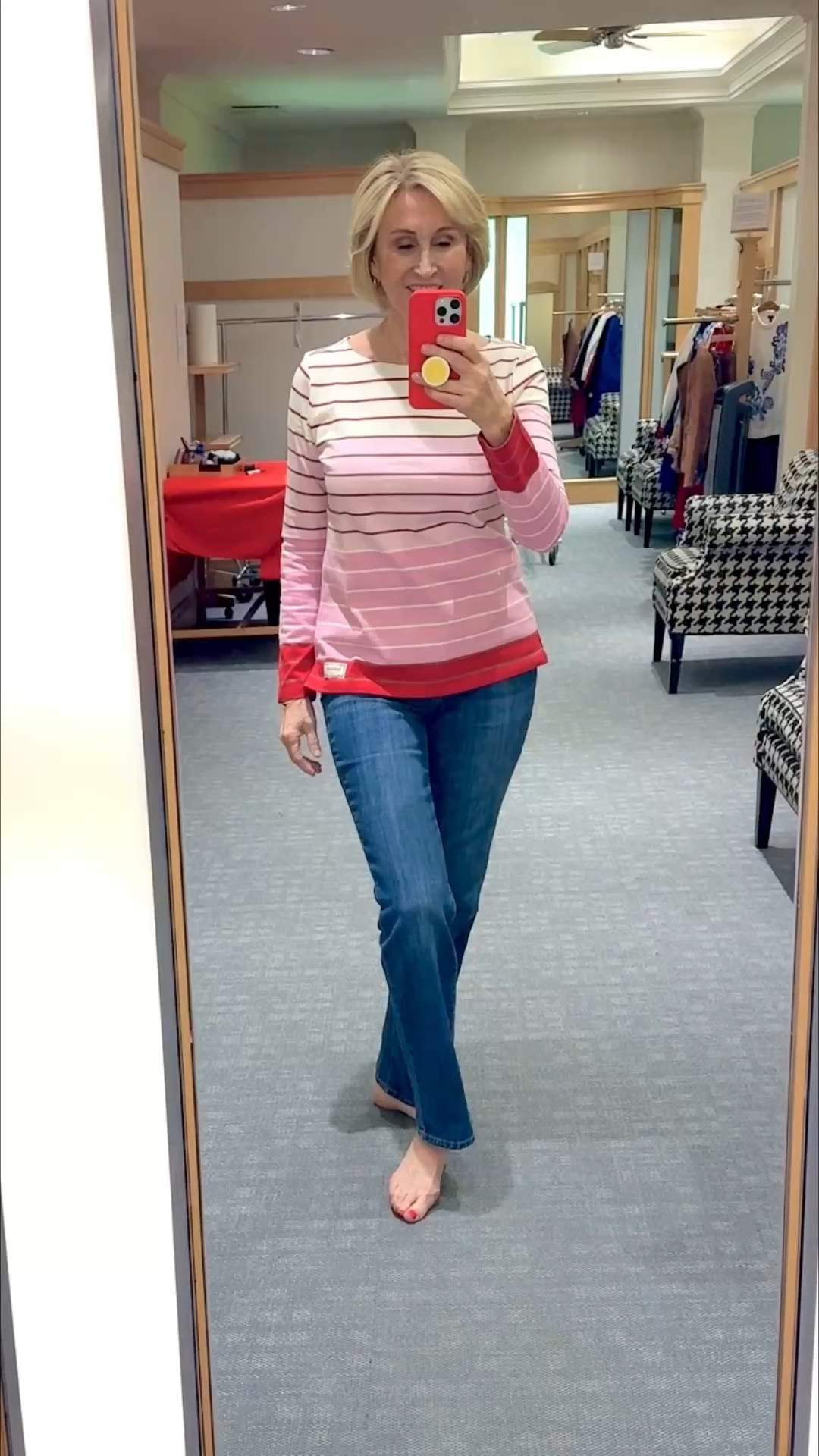 Sometimes it’s the simple outfits that just work ❤️

I love a good striped top, and this one feels so fresh with the mix of pinks and that little pop of red at the cuffs. Paired with classic denim, it’s the kind of easy, everyday look I always reach for—comfortable, flattering, and still pulled together.

This is one of those outfits you can throw on and feel good in instantly… whether you’re running errands, meeting a friend for coffee, or just having a casual day out ✨


#LTKgrwm #LTKOver40 #LTKSeasonal