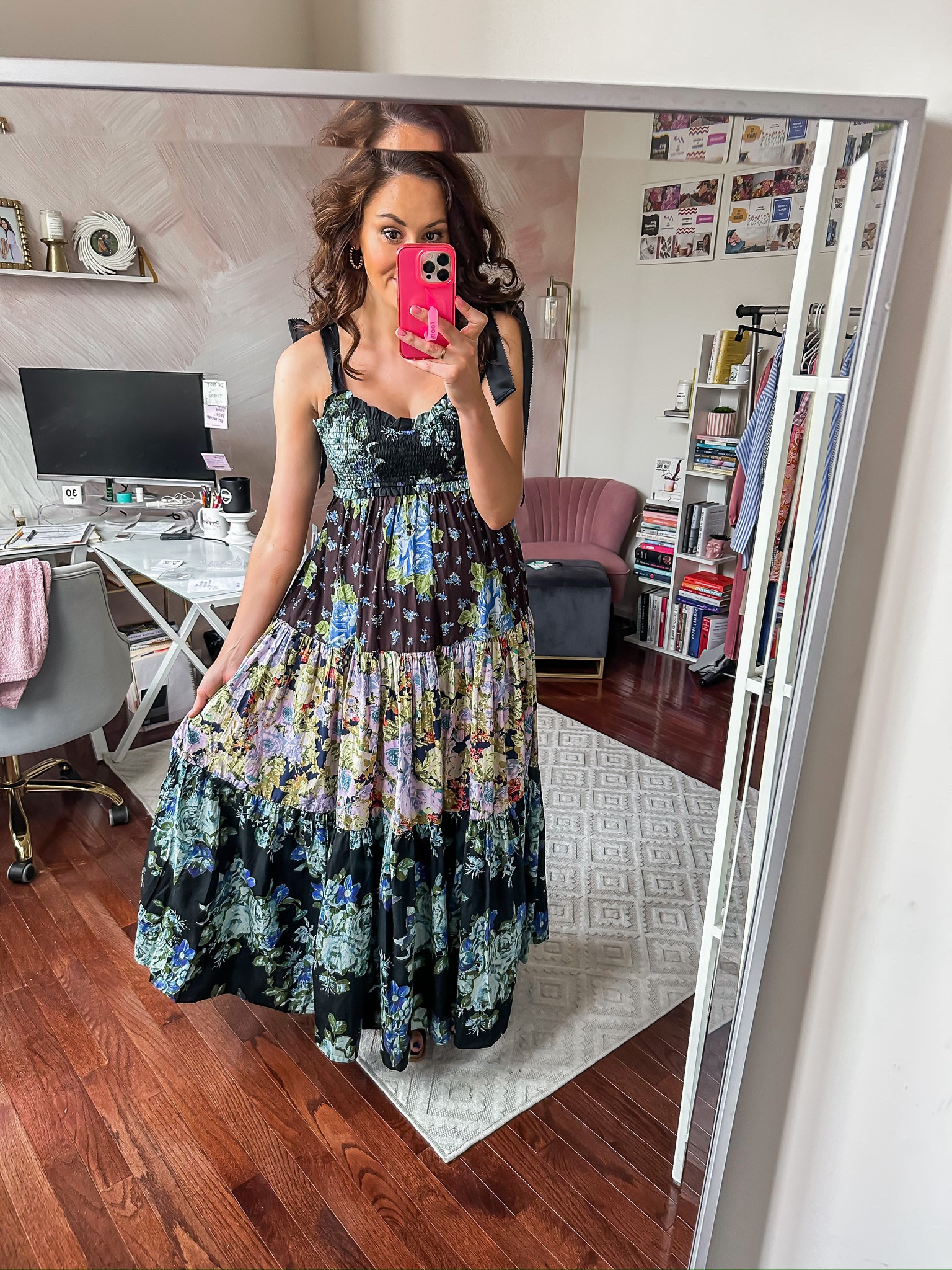 white christmas dresses FREE PEOPLE Maxi BLUEBELL Patchwork Tiered Dress main image 1