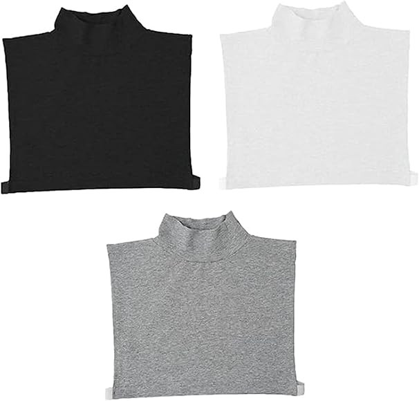 Teemall Women's Mock Turtleneck Fake Collar Cotton Winter Dickey Wrap (3PC) | Amazon (US)