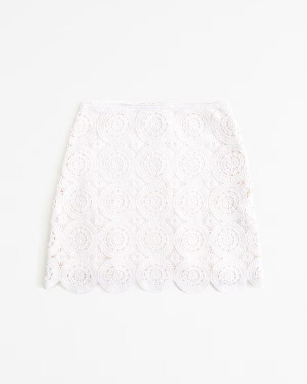 Crochet Mosaic Tile Mini Skirt | Abercrombie & Fitch (US)