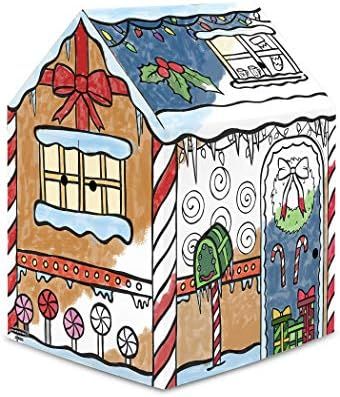 Amazon.com: Bankers Box at Play Gingerbread Playhouse, Cardboard Playhouse and Craft Activity for... | Amazon (US)