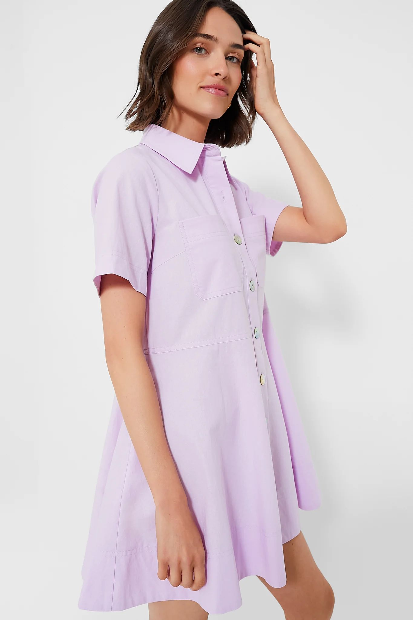 Lilac Meryl Shirt Dress | Tuckernuck (US)