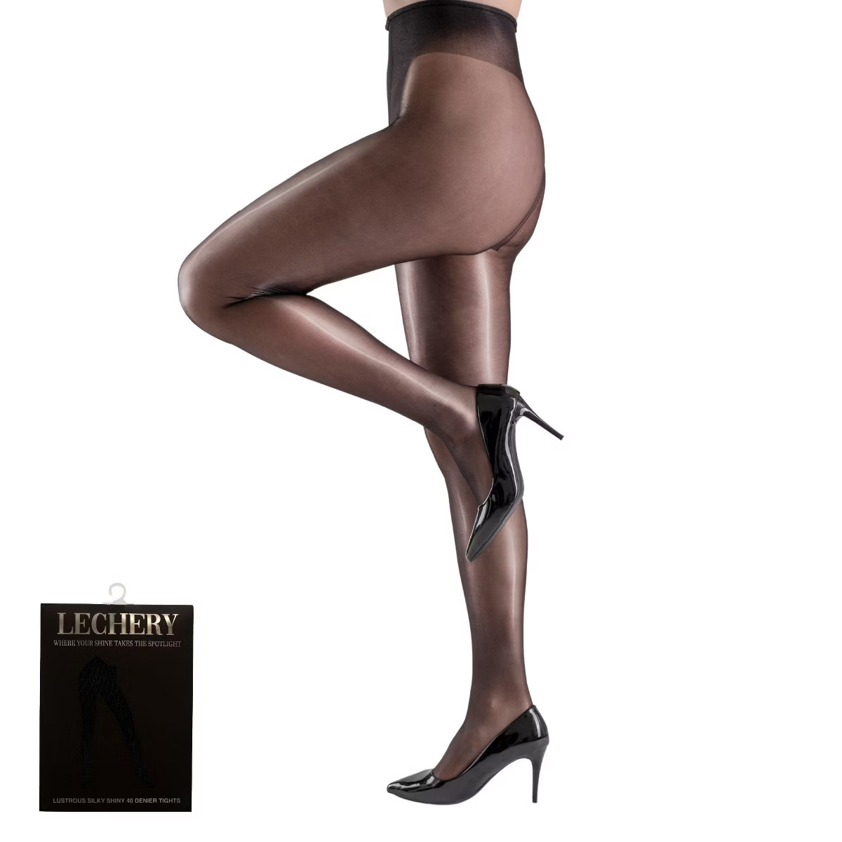 LECHERY Women's Lustrous Silky Shiny 40 Denier Semi-Opaque High-Waisted No Waistband Nylons Panty... | Target