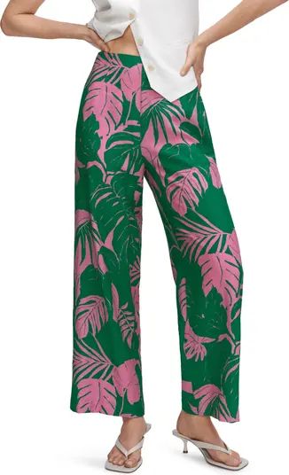 Palm Print Wide Leg Pants | Nordstrom