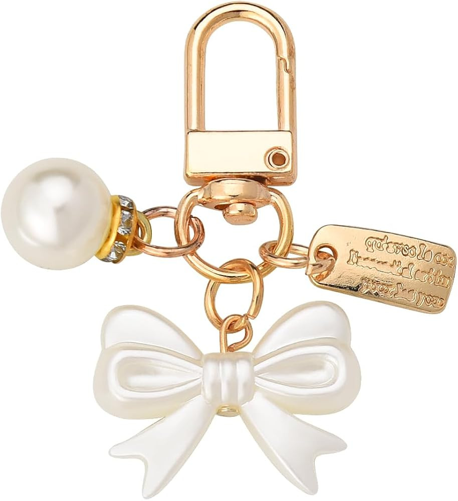 YangQian Bow Charm for Bag Charms for Handbags Purse Bowknot Charms with Pearl Keychain Charm for... | Amazon (US)