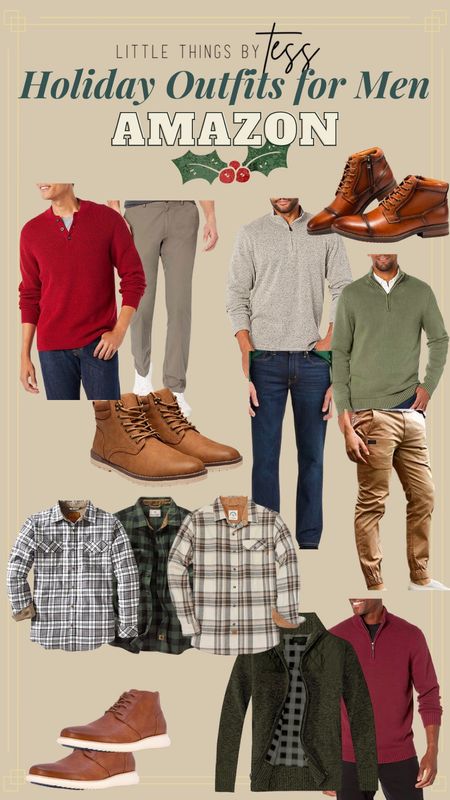 Holiday outfits for men - great for thanksgiving and winter holidays. Good family photo option! 