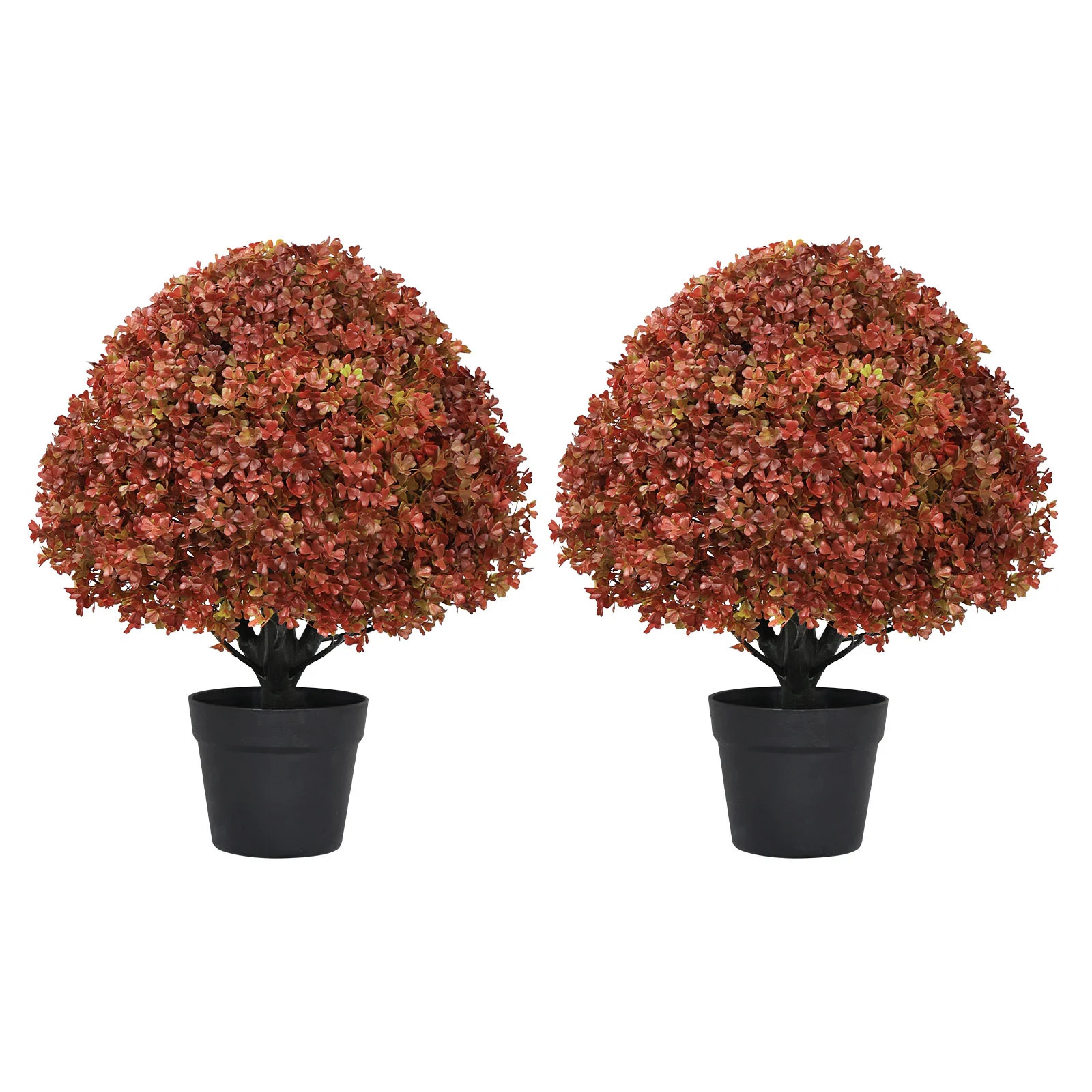 24" Artificial Fall Autumn Outdoor Topiary Ball Tree Potted Plants | Wayfair | Wayfair North America