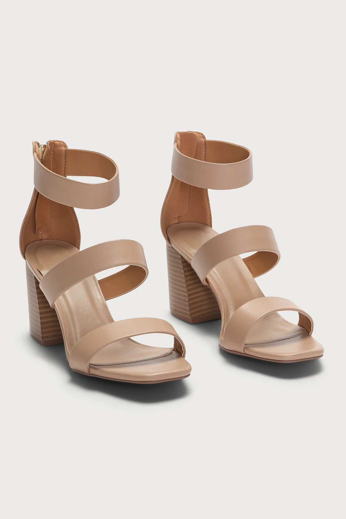 Dorris Tan Ankle Strap High Heel Sandals | Lulus (US)