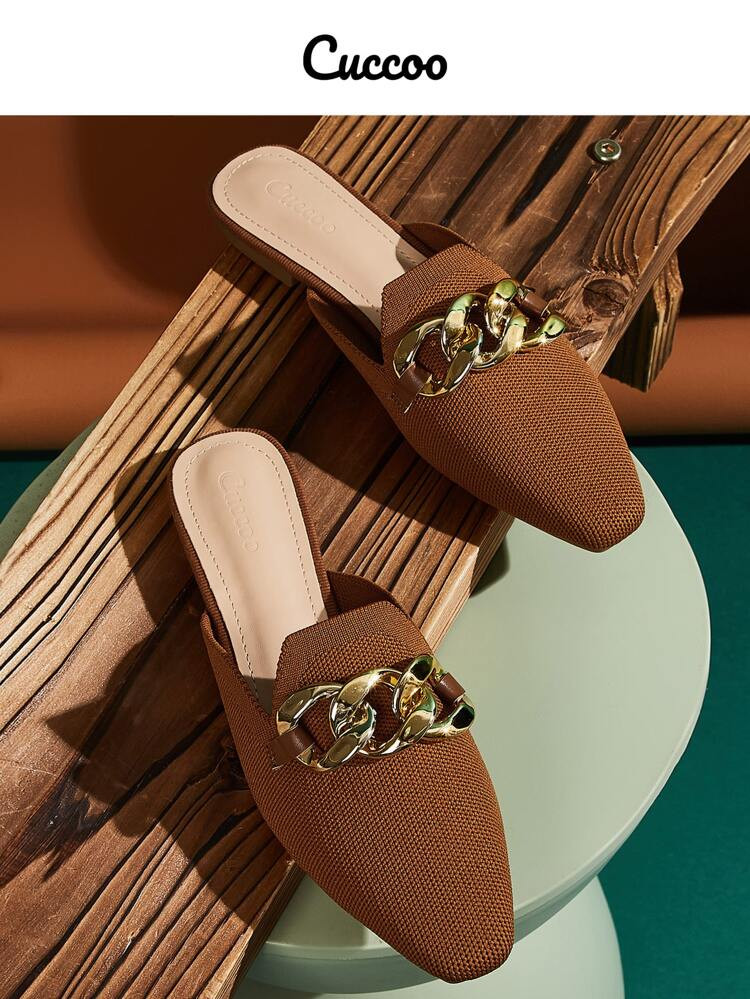 Cuccoo Chain Decor Flats | SHEIN
