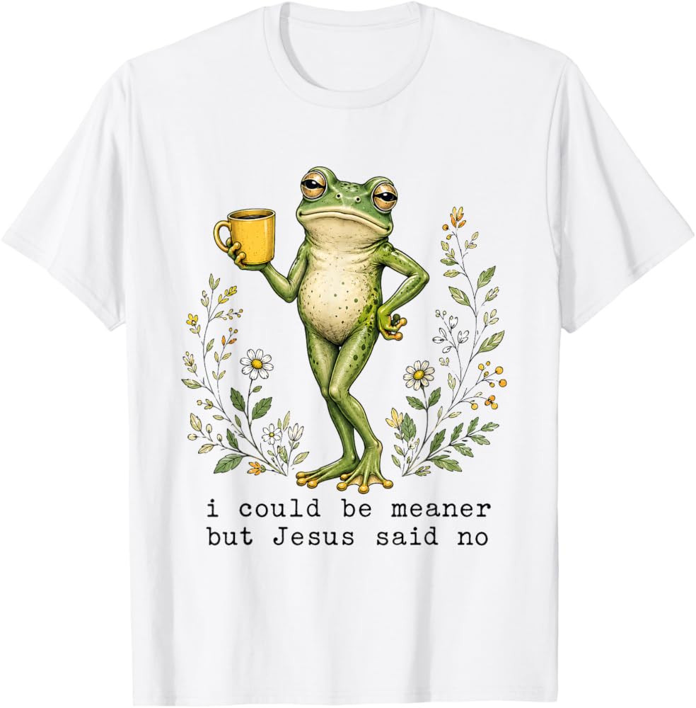 I Could Be Meaner But Jesus Said No Christian Sarcastic T-Shirt | Amazon (US)