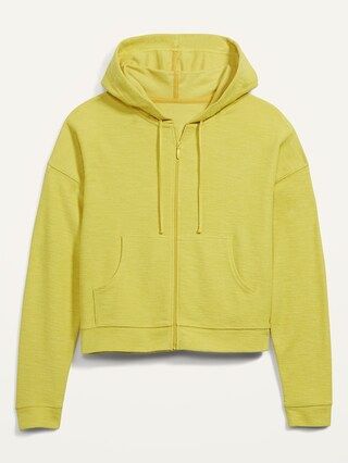 Lightweight Textured Full-Zip Hoodie for Women | Old Navy (US)