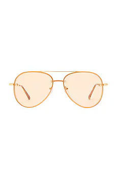 AIRE Mirzam Sunglasses in Bright Gold & Hazel Tint from Revolve.com | Revolve Clothing (Global)