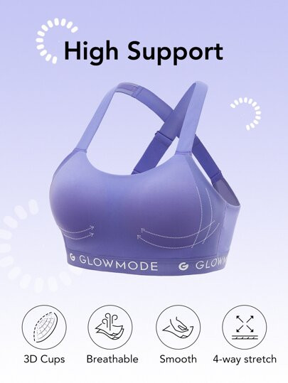 GLOWMODE Crisscross High Support Sports Bra
   SKU: st2201190823862323      
          (55 Review... | SHEIN