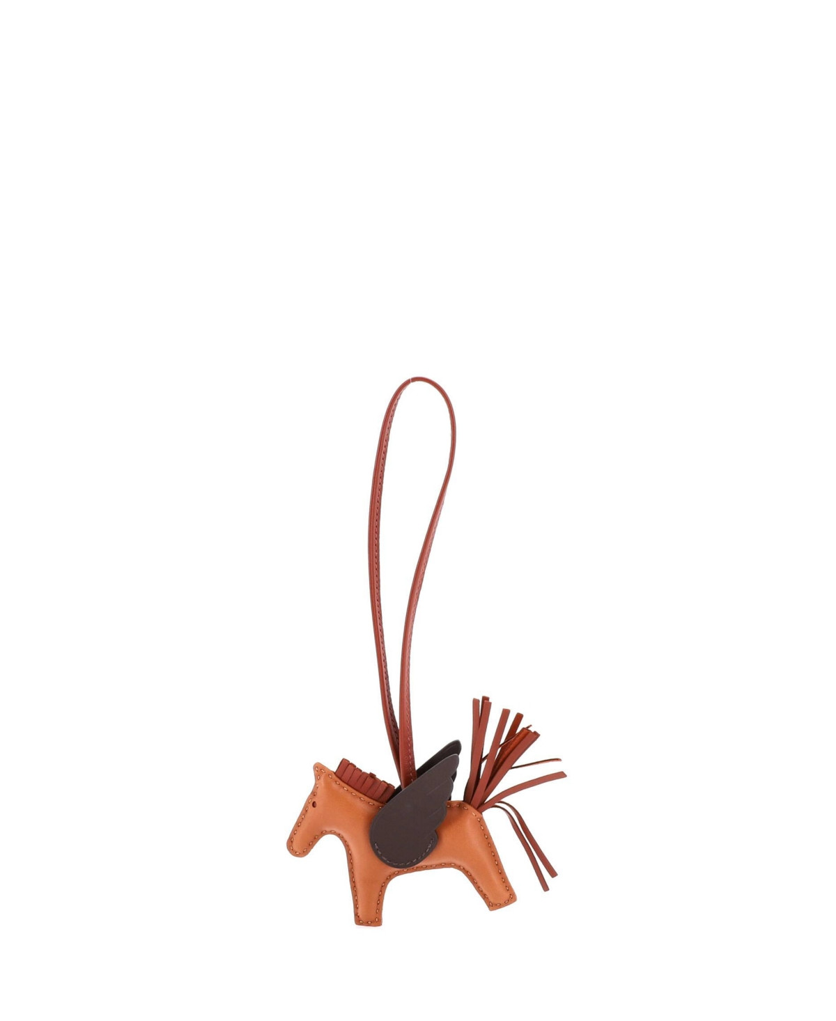 Pre-Owned Hermes Pm Pegase Rodeo Bag Charm Leather - Brown | Macy's
