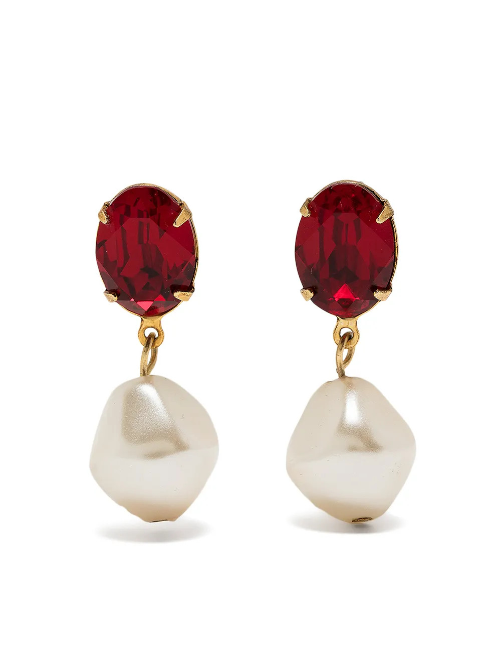 Jennifer Behr Tunis Pearl Crystal Earring - Farfetch | Farfetch Global
