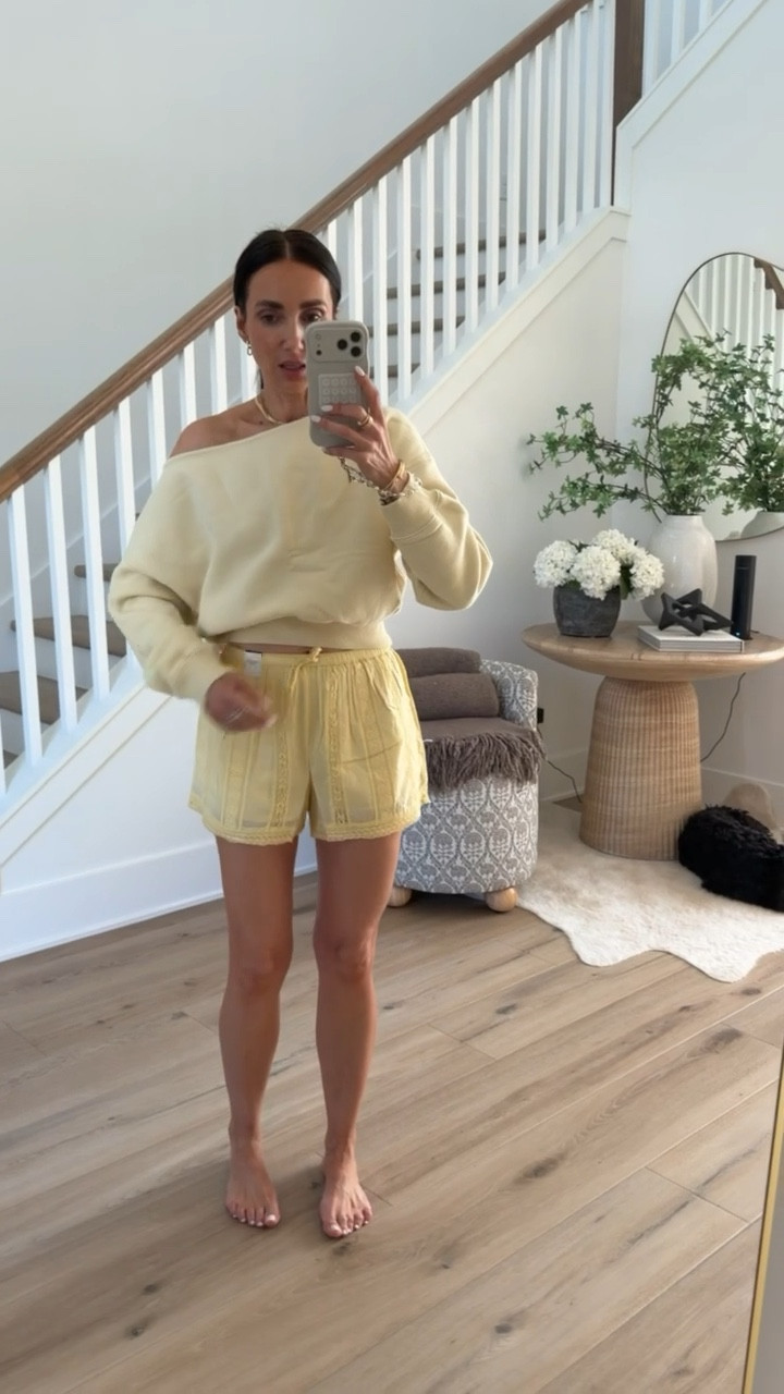 LTK SPRING SALE, 25% off sitewide, code in LTK APP.

butter yellow, lace shorts, summer shorts, summer outfit, spring break,  one shoulder sweatshirt, spring style, annabrstyle

#LTKSpringSale #LTKOver40 #LTKSaleAlert