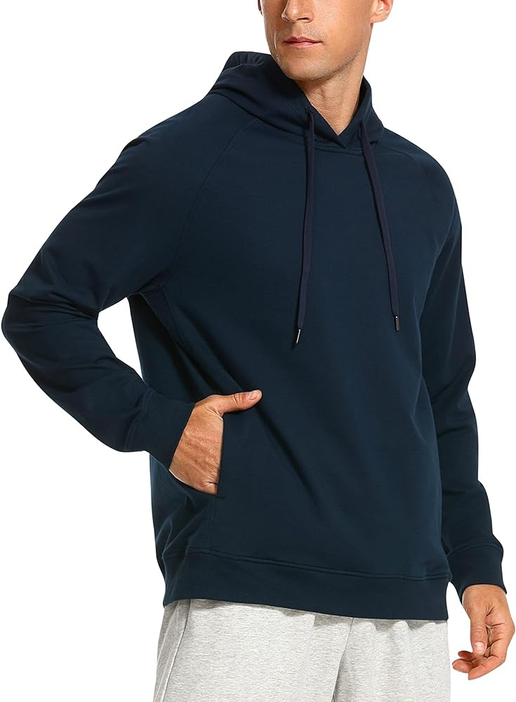 CRZ YOGA Hoodies for Men French Terry Hooded Sweatshirts Workout Athletic Casual Pullover Hoodie ... | Amazon (US)